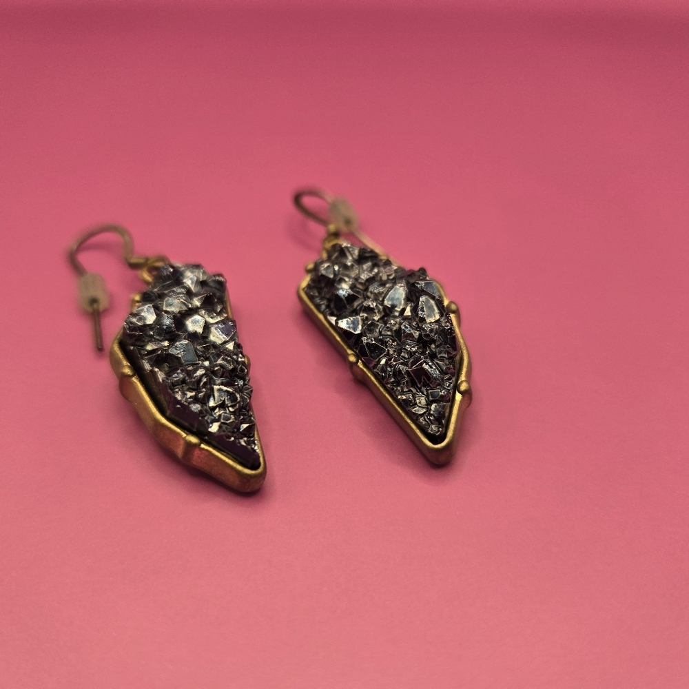 BCBGeneration Gold and Silver Dangle Earrings - Picture 2 of 4